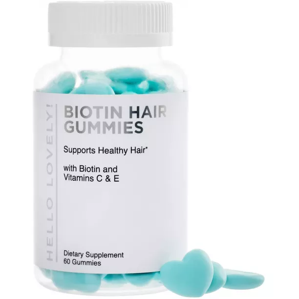 Biotin Hair Gummy Vitamins 5000 Mcg, Vitamin C, E To Support Hair Grow..