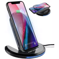 ELEGIANT Wireless Charger, 15W/10W/7.5W Qi Wireless Charging Stand 0 to 90 Degrees Adjustable Compatible with iPhone 11/11 Pro Max/XR/XS MAX/XS/X/8/8 Plus, Galaxy S20/S10/S9/S8/S7 Edge/Note 10+/9/8