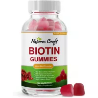 Natural Biotin Gummies for Hair Growth - Biotin Vitamins Hair Skin and Nails Gummies for Women and Men - Biotin Hair Growth Vitamins for Women with Pantothenic Acid and Biotin 5000mcg Hair Gummies