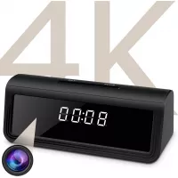 WAYMOON 4K Wireless Hidden Spy Camera WiFi Clock Home Security Camera with Night Vision, 160 Ultra Wide Angle, Motion Detection