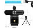 Webcam Fhd 1080p,webcam With Microphone,usb Computer Camera,webcam With Privacy Cover & Tripod For Desktop Laptop Smart Tv,web Camera For Video Streaming Conference Online Class