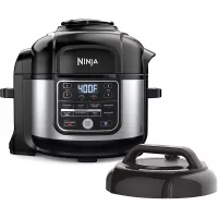 Ninja OS301 Foodi 10-in-1 Pressure Cooker and Air Fryer with Nesting Broil Rack, 6.5-Quart Capacity, and a Stainless Finish