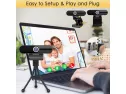 Hrayzan Streaming Usb Webcam,1080p Hd Computer Webcam With Microphone,plug And Play Computer Camera,webcam With Privacy Cover And Tripod,desktop Laptop Notebook 2k Webcam For Video Calling Recording