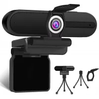 Hrayzan Streaming USB Webcam,1080P HD Computer Webcam with Microphone,Plug and Play Computer Camera,Webcam with Privacy Cover and Tripod,Desktop Laptop Notebook 2K Webcam for Video Calling Recording