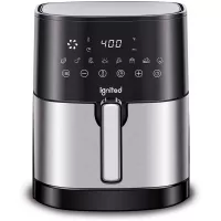 Ignited Air Fryer, 5.5/7.5 Quart, 1700-Watt Cooker, LED Digital Touchscreen with Preset Buttons, Nonstick Coating Pan