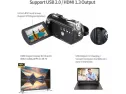 Camcorder 4k Video Camera Ordro Ac3 Uhd 1080p 60fps Vlog Camera Ir Night Vision 3.1" Ips Lcd Wifi Camcorder With Remote, Microphone, Led Light, Wide-angle Lens, Handheld Holder, Carrying Case