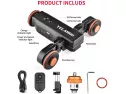 Yelangu Anto Camera Slider With Wireless Remote Control, 3 Speed Adjust Camera Video Dolly For Dslr Camera 360 Degree Swivel Shooting Motorized Electric Track Rail Slider Dolly Car With Phone Holder