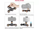 Yelangu Anto Camera Slider With Wireless Remote Control, 3 Speed Adjust Camera Video Dolly For Dslr Camera 360 Degree Swivel Shooting Motorized Electric Track Rail Slider Dolly Car With Phone Holder