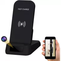 WiFi Hidden Camera Wireless Phone Charger Spy Camera, KAPOSEV 1080P Security Cameras Spy Nanny Cam with Motion Detection Alarm, Support Remote Monitoring and Recording / Playback Via Mobile Phone