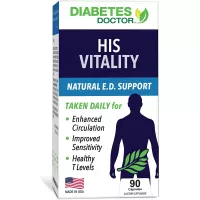 Diabetes Doctor His Vitality Men's Health Booster - Enhances Sensitivity - Improves Circulation - Boosts Strength & Drive - Builds Stamina - 90 Capsules