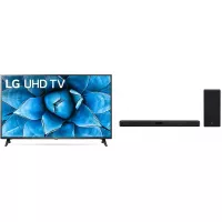 LG 55UN7300PUF Alexa Built-in UHD 73 Series 55" 4K Smart UHD TV (2020) & LG SL5Y 2.1 Channel High Resolution Sound Bar w/DTS Virtual:X, Black