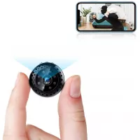 Mini WiFi Camera Wireless Security Nanny Cam 1080P Video Recorder Cameras with Phone App Live Feed, Night Vision, Motion Detection for Car Indoor Outdoor