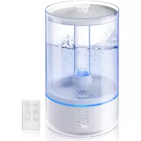 Gocheer Cool Mist Humidifier, 6L Ultrasonic Humidifiers for Bedroom Large Room, Essential Oil Diffuser Air Humidifier with Remote Control LED Display Auto Shut Off Auto Mode, Lasts Up to 65H (6L)