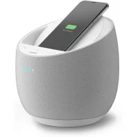Belkin SoundForm Elite Hi-Fi Smart Speaker + Wireless Charger (Alexa Voice-Controlled Bluetooth Speaker) Sound Technology by Devialet (White)