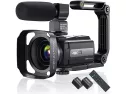 4k 60fps Video Camera Camcorder Ultra Hd 48mp Youtube Camera Vlogging Wifi Digital Camera Recorder Ips Touch Screen Ir Night Shot Camcorder With Microphone, 2.4 G Remote, Stabilizer, Hood, Batteries