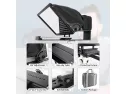 Canalhout 15" Large Universal Teleprompter,suitable For All Tablets,shooting With Slr Cameras And Camcorders,no Assembly Required,equipped With Custom Suitcase,interview,speech And Video Creation