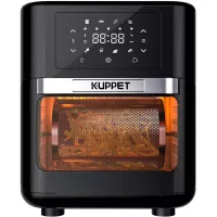 KUPPET Air Fryer Oven, 10.7 Quarts Air Fryer, Rotisserie Oven, 8-in-1 Countertop Oven with Dehydrator & Rotisserie, 1700W Electric Air Fryer with LED Digital Touchscreen, 6 Accessories, ETL Listed