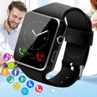 Peakfun Smart Watch,Android Smartwatch Touch Screen Bluetooth Smart Watch for Android Phones Wrist Phone Watch with SIM Card Slot & Camera,Waterproof Sports Fitness Tracker Watch for Men Women Black