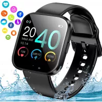 iFuntecky Smart Watch, Ip67 Waterproof Smartwatch for Android Phones, Sport Fitness Watch with Blood Pressure Heart Rate Monitor with Pedometer Calorie Compatiable for Samsung Women Men
