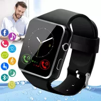 Peakfun Smart Watch,Android Smartwatch Touch Screen Bluetooth Smart Watch for Android Phones Wrist Phone Watch with SIM Card Slot & Camera,Waterproof Fitness Tracker Watch for Men Women Kids Black
