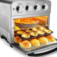 VCF 24-Qt Convection Air Fryer Toaster Oven, Countertop Toaster Oven with Nonstick Fry Basket for Roast Bake Broil Reheat Fry Oil-Free (1700W)