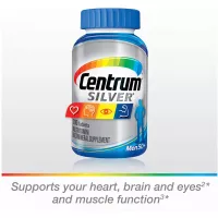 Centrum Silver Multivitamin for Men 50 Plus, Multivitamin/Multimineral Supplement with Vitamin D3, B Vitamins and Zinc - 200 Count