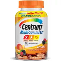 Centrum MultiGummies Gummy Multivitamínico para adultos, suplemento multivitamínico/multimineral con vitaminas D, B y E, sabor a fruta surtido - 150 unidades