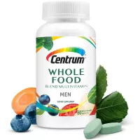 Buy Centrum Whole Food Multivitamin for Men, Vegetarian, Gluten Free Dietary Supplement-60 Tablets
