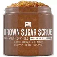 Buy M3 Naturals Brown Sugar Scrub infused with Collagen and Stem Cell All Natural Body and Face Scrub Online in Pakistan