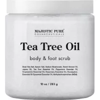 Buy MAJESTIC PURE Tea Tree Body and Foot Scrub - Strong Shield against Fungus - Best Exfoliating Cleanser for Skin Online in Pakistan