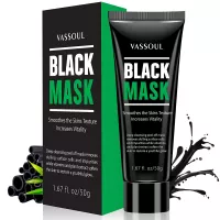 Buy Vassoul Blackhead Remover Mask - Deep Cleansing Black Mask, Bamboo Activated Charcoal Peel-Off Mask Online in Pakistan