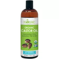 Buy Castor Oil USDA Organic Cold-Pressed 100% Pure, Hexane-Free Castor Oil - Moisturizing & Healing, For Dry Skin, Hair Growth (1 Pack) Online in Pakistan