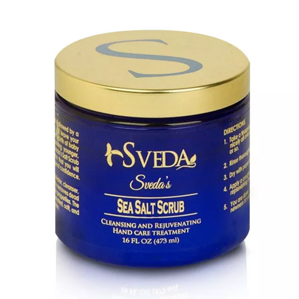 Buy Mediterranean Sea Salt Body Scrub By Sveda - Organic Exfoliating M..