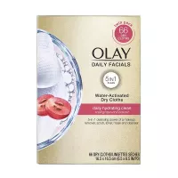 Buy Olay Daily Facials, Daily Clean Makeup Removing Facial Cleansing Wipes, 5-in-1 Water Activated Cloths, Exfoliates, Tones and Hydrates Skin, Twin Refill, 66 count Online in Pakistan