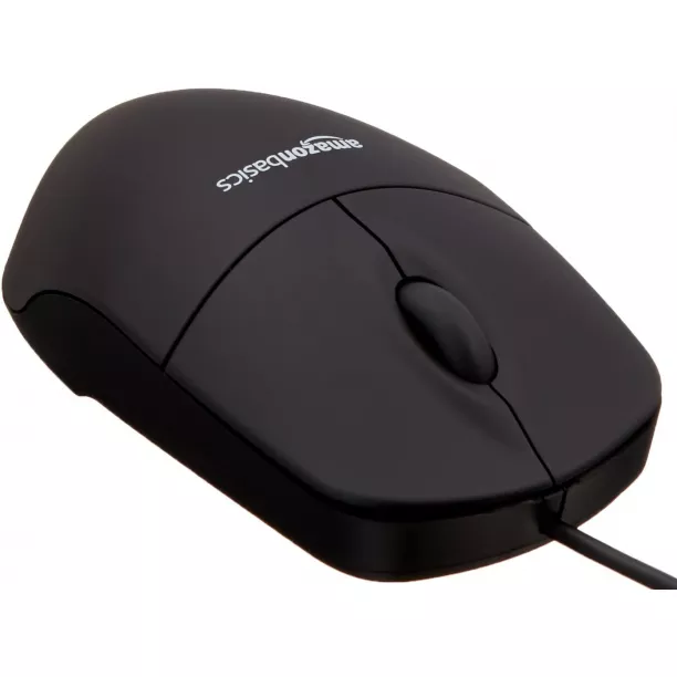 Buy Amazonbasics 3-button Usb Wired Computer Mouse (black), 1-pack Onl..