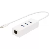 Buy AmazonBasics USB 3.1 Type-C to 3 Port USB Hub with Ethernet Adapter - White Online in Pakistan