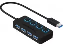 Buy Sabrent 4-port Usb 3.0 Hub With Individual Led Power Switches (hb-..