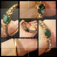 Buy Emerald Gold Plated Bangles In Pakistan