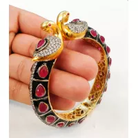 Beautifully Designed Gold Plated Peacock Bangle Sale in Pakistan