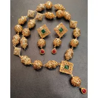 Beautiful Gold Plated Wire Work Mala Set Shop Online in Pakistan