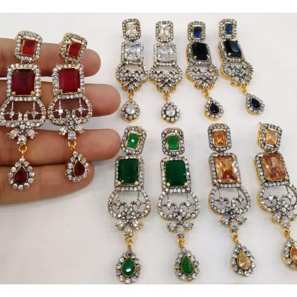 Unique Design Gold Plated Long Earrings Buy In Pakistan