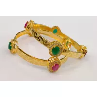 High Quality Gold Plated Bangle Set Available For Sale