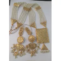 Beautiful Handmade Gold Plated Kundan Maala Set Online in Pakistan
