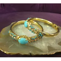 High Quality Gold Plated Handemade Feroza Bangles