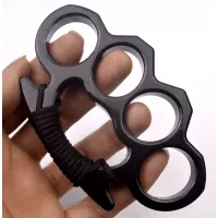 Self-defense Tools Thick 5-Hole Metal Gloves Made Of Aluminium Alloy Four-Ring Gloves Handcuffs Figet Roller Toy Handles 