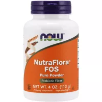 NOW Supplements, NutraFlora FOS (Fructooligosaccharides) Pure Powder, Prebiotic Fiber, 4-Ounce