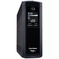 CyberPower CP1500AVRLCD Intelligent LCD UPS System, 1500VA/900W, 12 Outlets, AVR, Mini-Tower, Black