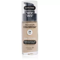 Revlon ColorStay Liquid Foundation Makeup for Combination/Oily Skin SPF 15, Longwear Medium-Full Coverage with Matte Finish, Natural Beige ((220), 1.0 oz