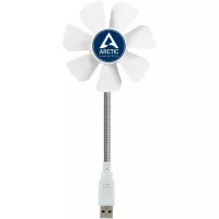 ARCTIC Breeze Mobile - Mini USB Desktop Fan with Flexible Neck, Portable Desk Fan for Home, Office, Silent USB Fan, Fan Speed: 1700 RPM - White