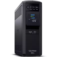 CyberPower CP1500PFCLCD PFC Sinewave UPS System, 1500VA/1000W, 12 Outlets, AVR, Mini Tower, Black